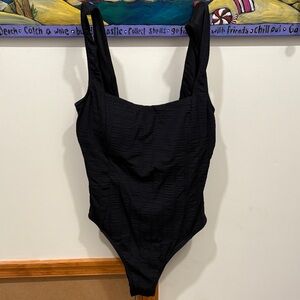 Black Kids One Piece Swimsuit